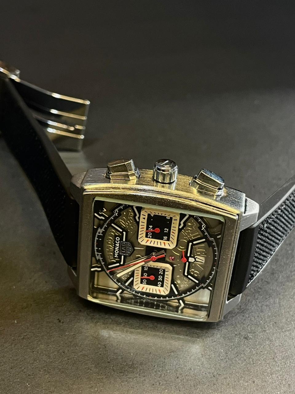 Monaco Square Chronograph Quartz Watch – Sport Edition