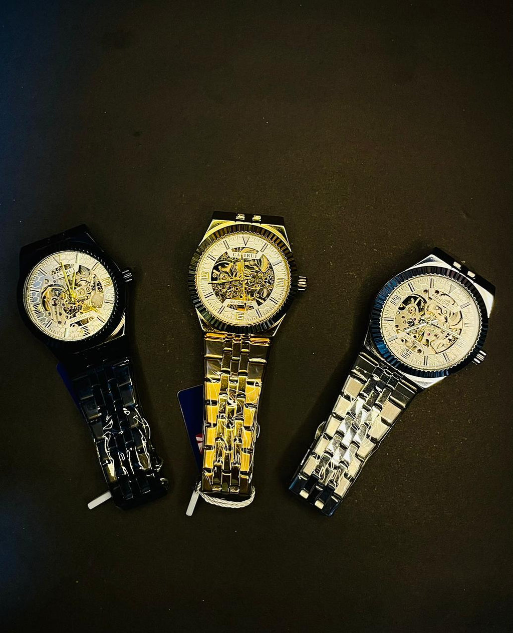 CASIRUI Men’s Gold Automatic Skeleton Watch – Premium Mechanical Timepiece
