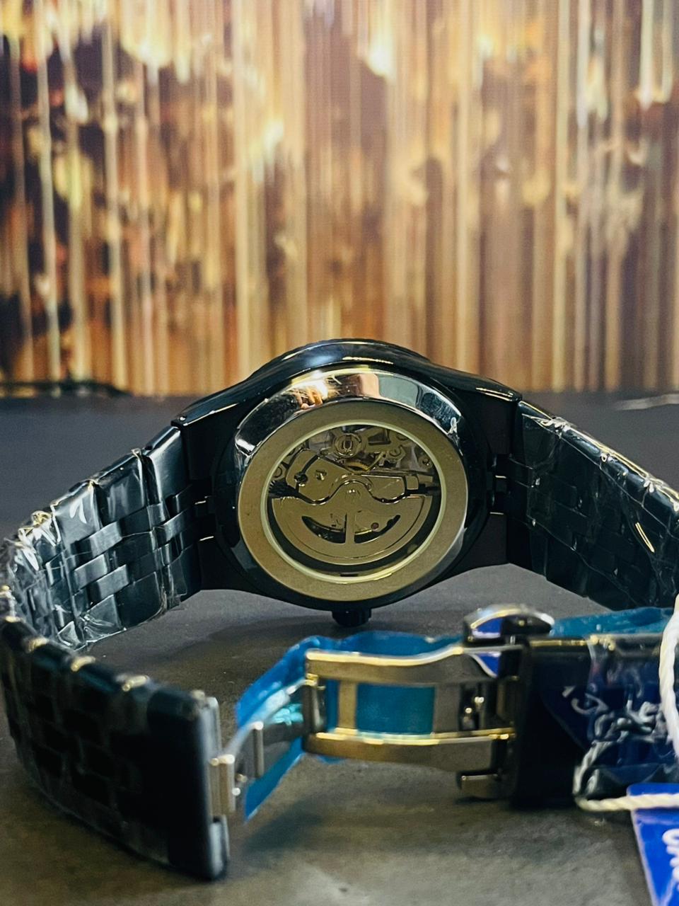 CASIRUI Men’s Gold Automatic Skeleton Watch – Premium Mechanical Timepiece