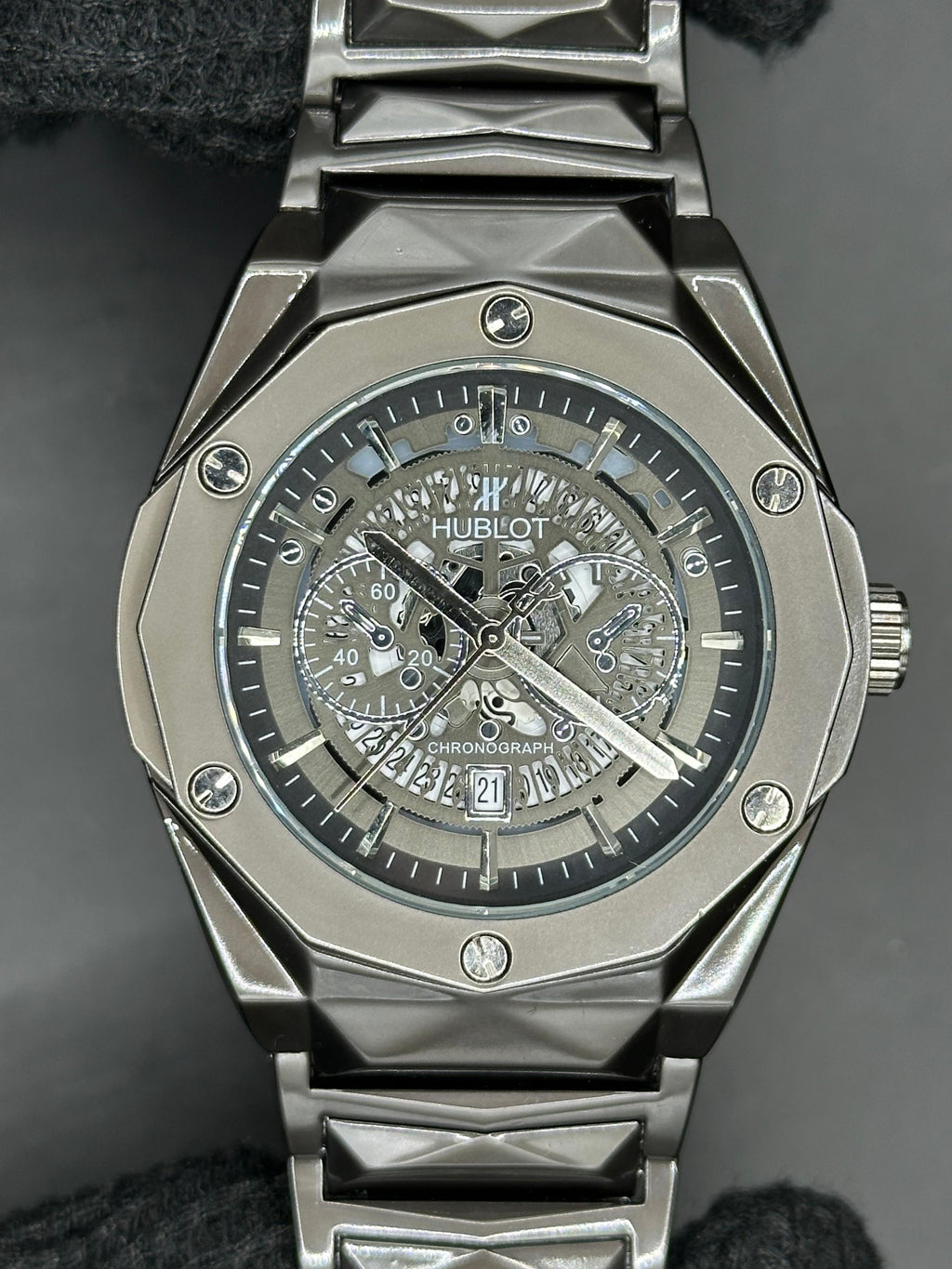 Hublot Diamond Shaped Chronograph Watch