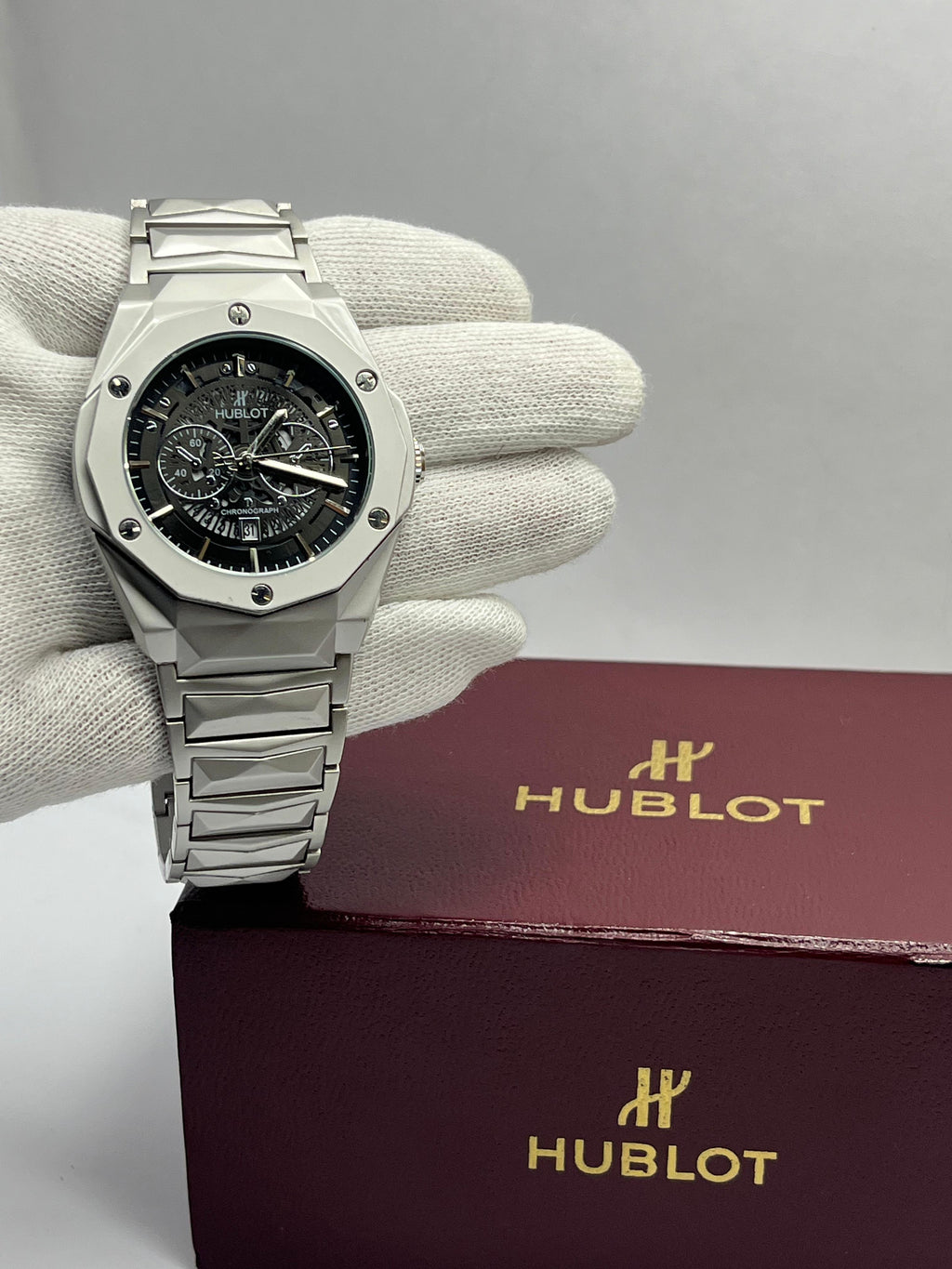 Hublot Diamond Shaped Chronograph Watch